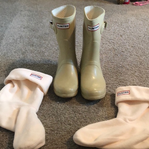 Hunter Shoes - Original Hunter Tour Short Rain Boots with socks